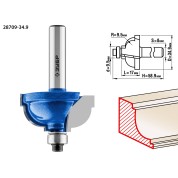 Фреза кромочная калевочная №7 ЗУБР Профессионал 28709-34.9, 34.9 x 19 мм, радиус 9.5 мм
