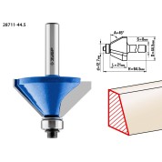 Фреза кромочная калевочная (фасочная) №9 ЗУБР Профессионал 28711-44.5, 44.5 x 23 мм