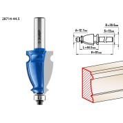 Фреза кромочная фигурная №3 ЗУБР Профессионал 28714-44.5, 44.5 x 28 мм, хвостовик 12 мм
