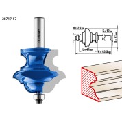 Фреза кромочная фигурная №6 ЗУБР Профессионал 28717-57, 57 x 47.6 мм, хвостовик 12 мм
