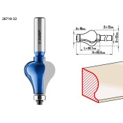 Фреза кромочная фигурная №7 ЗУБР Профессионал 28718-32, 32 x 38 мм, хвостовик 12 мм