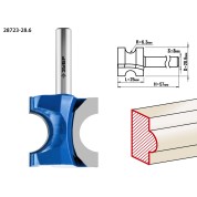 Фреза полустержневая ЗУБР Профессионал 28723-28.6, 28.6 x 25 мм, радиус 6.3 мм