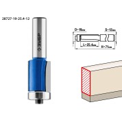 Фреза кромочная с нижним подшипником ЗУБР Профессионал 28727-19-25.4-12, 19 x 25.4 мм, хвостовик 12 мм