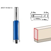 Фреза кромочная с нижним подшипником ЗУБР Профессионал 28727-19-50.8-12, 19 x 50.8 мм, хвостовик 12 мм