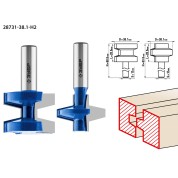 Набор фрез пазо-шиповых ЗУБР Профессионал 28731-38.1-H2, 38.1 x 28.6 мм, хвостовик 12 мм