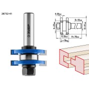 Фреза комбинированная пазо-шиповая ЗУБР Профессионал 28732-41, 41 x 19 мм, хвостовик 12 мм