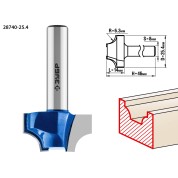 Фреза пазовая фасонная №1 ЗУБР Профессионал 28740-25.4, 25.4 x 14 мм, радиус 6.3 мм