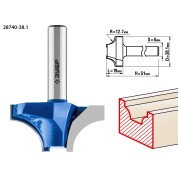 Фреза пазовая фасонная №1 ЗУБР Профессионал 28740-38.1, 38.1 x 19 мм, радиус 12.7 мм