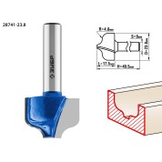 Фреза пазовая фасонная №2 ЗУБР Профессионал 28741-23.8, 23.8 x 16 мм, радиус 4.8 мм
