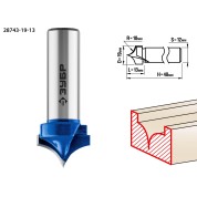 Фреза пазовая фасонная №4 ЗУБР Профессионал 28743-19-13, 19 x 13 мм, радиус 10 мм
