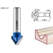 Фреза пазовая фасонная №6 ЗУБР Профессионал 28745-12.7, 12.7 x 10 мм, радиус 2.4 мм