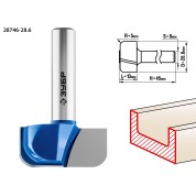 Фреза пазовая фасонная №7 ЗУБР Профессионал 28746-28.6, 28.6 x 13 мм, радиус 5 мм