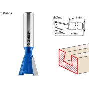 Фреза пазовая фасонная &Prime;Ласточкин Хвост&Prime; ЗУБР Профессионал 28748-19, 19 x 20 мм, угол 7&deg;