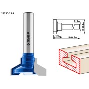 Фреза пазовая Т-образная №2 ЗУБР Профессионал 28750-25.4, 25.4 x 12.7 мм, высота 12.7 мм