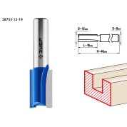 Фреза пазовая прямая ЗУБР Профессионал 28753-12-19, 12 x 19 мм, хвостовик 8 мм