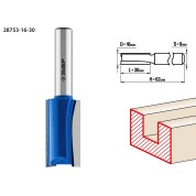 Фреза пазовая прямая ЗУБР Профессионал 28753-16-30, 16 x 30 мм, хвостовик 8 мм