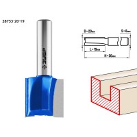 Фреза пазовая прямая ЗУБР Профессионал 28753-20-19, 20 x 19 мм, хвостовик 8 мм