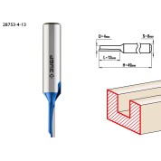 Фреза пазовая прямая ЗУБР Профессионал 28753-4-13, 4 x 13 мм, хвостовик 8 мм