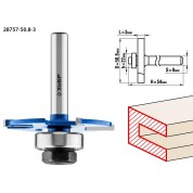 Фреза горизонтально-пазовая ЗУБР Профессионал 28757-50.8-3, 50.8 x 3 мм, хвостовик 8 мм