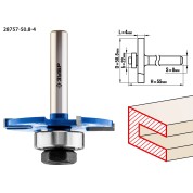 Фреза горизонтально-пазовая ЗУБР Профессионал 28757-50.8-4, 50.8 x 4 мм, хвостовик 8 мм