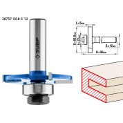Фреза горизонтально-пазовая ЗУБР Профессионал 28757-50.8-5-12, 50.8 x 5 мм, хвостовик 12 мм