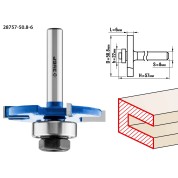 Фреза горизонтально-пазовая ЗУБР Профессионал 28757-50.8-6, 50.8 x 6 мм, хвостовик 8 мм