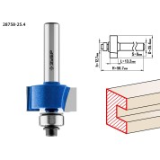 Фреза фальцевая ЗУБР Профессионал 28758-25.4, 25.4 x 13 мм, хвостовик 8 мм