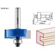 Фреза фальцевая ЗУБР Профессионал 28758-38.1, 38.1 x 13 мм, хвостовик 12 мм