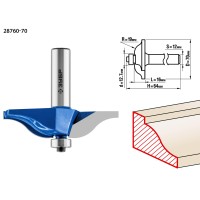 Фреза фигирейная №1 ЗУБР Профессионал 28760-70, 70 x 16 мм, радиус 15.8 мм