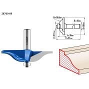 Фреза фигирейная №2 ЗУБР Профессионал 28760-89, 89 x 19 мм, радиус 15.8 мм