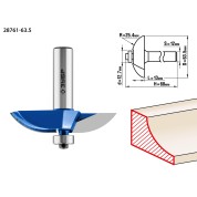 Фреза фигирейная №2 ЗУБР Профессионал 28761-63.5, 63.5 x 13 мм, радиус 25.4 мм