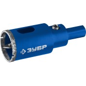 Алмазная коронка ЗУБР Профессионал 29850-22, АГК, d 22 мм, (центр. сверло, трехгр. хвост, Р60)