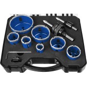 Набор алмазных коронок с оснасткой ЗУБР Профессионал 29870-H7, 7 шт, (d 20/25/32/35/40/50/68 мм)