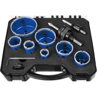 Набор алмазных коронок с оснасткой ЗУБР Профессионал 29870-H7, 7 шт, (d 20/25/32/35/40/50/68 мм)