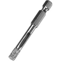 Вакуумное алмазное трубчатое сверло ЗУБР Профессионал 29865-06, АВК, d 6 мм, (HEX 1/4&Prime;, 15 мм кромка)