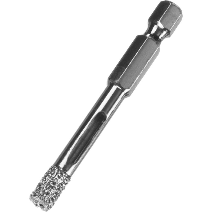 Вакуумное алмазное трубчатое сверло ЗУБР Профессионал 29865-06, АВК, d 6 мм, (HEX 1/4&Prime;, 15 мм кромка)