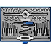 Набор метчиков и плашек ЗУБР Профессионал 28110-H35, 35 предметов, сталь Р6М5