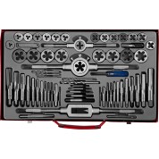 Набор метчиков и плашек ЗУБР 28118-H65, 65 предм., сталь 9ХС