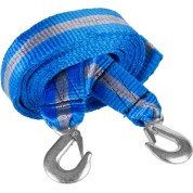 Буксировочный трос ЗУБР 61215-5, 2 крюка, 5 т, ширина ленты 50 мм, длина 5 м