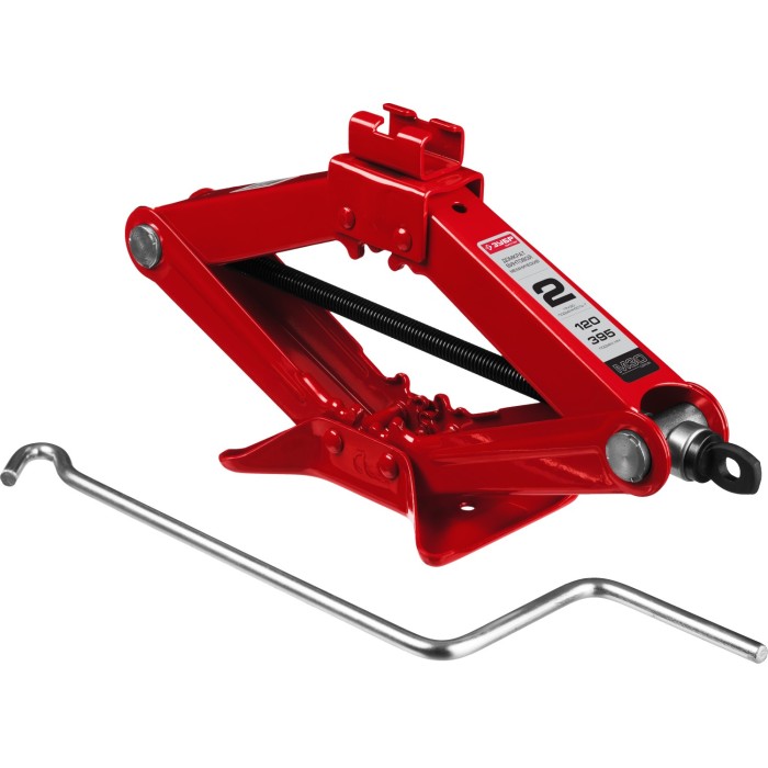 Винтовой механический домкрат ЗУБР 43040-2, РОМБ, 2 т, 120 - 395 мм