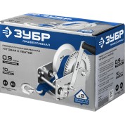 Ручная барабанная тяговая ленточная лебедка ЗУБР Профессионал 43115-0.9, 0.9 т, 10 м