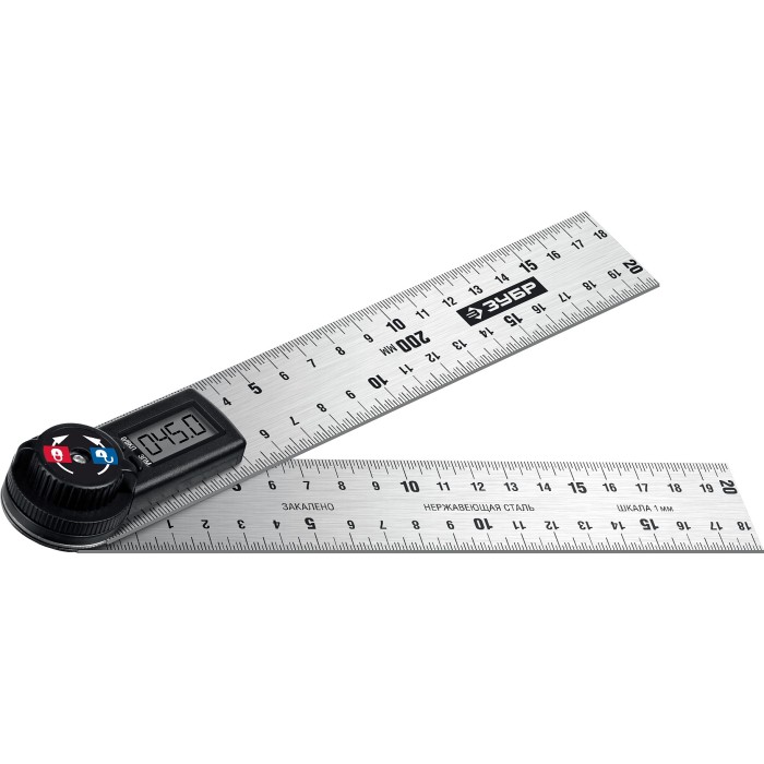 Электронный транспортир-угломер ЗУБР Профессионал 34294, 200 мм