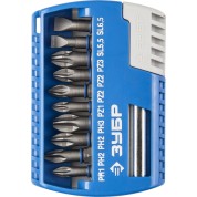 Набор бит с магнитным адаптером ЗУБР 26050-H11, 11 шт