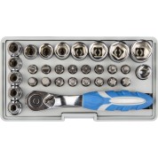 Биты и торцовые головки ЗУБР 26054-H31, 31 шт, набор: трещотка