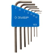 Набор мини имбусовых ключей ЗУБР 27471-H7, 7 шт