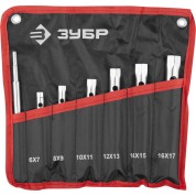 Набор торцовых трубчатых ключей ЗУБР 27162-H7, 7 предм., 6 - 17 мм