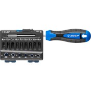 Отвертка-битодержатель с насадками ЗУБР Профессионал 25216