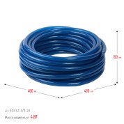 Поливочный шланг ЗУБР ПРОФЕССИОНАЛ 40312-3/4-25, 3/4&Prime; 25 м, 22 атм, трёхслойный, армированный