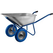 Строительная тачка ЗУБР Профессионал 39911, ПТ-300, 110 л, 240 кг, двухколесная, полиуретановые колеса