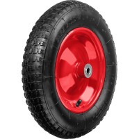 Пневматическое колесо ЗУБР 39955-3, КП-3, 3.25″ х 360 мм, для тачки (арт. 39962), стальной диск, подшипник - 16 мм